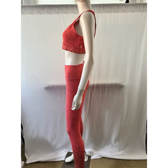 BuffBunny Collection Solid Color Leggings Orange High Elasticity Yoga Suit Set L - Picture 8 of 13